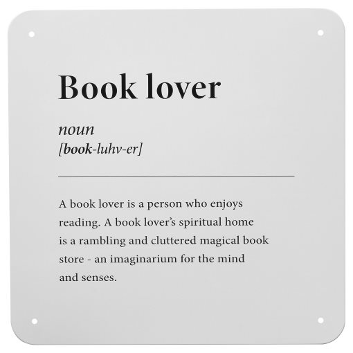 KÄNGSLEBODA, wall decoration/book lover, 20x20 cm, 705.248.87