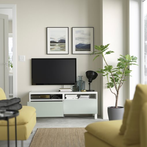 BESTÅ, TV bench with drawers push open, 120x42x48 cm, 794.200.03