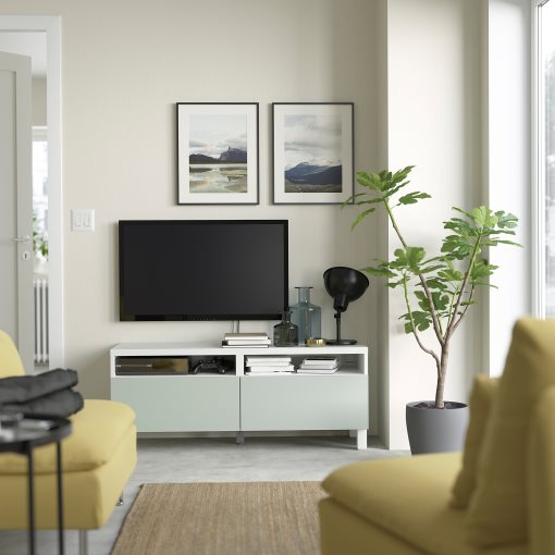 BESTÅ, TV bench with drawers push open, 120x42x48 cm, 794.200.03
