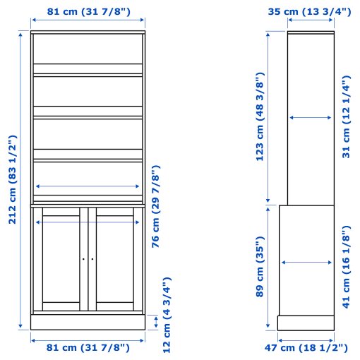 HAVSTA, storage combination, 81x47x212 cm, 795.346.79