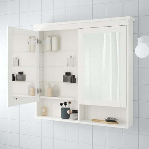 HEMNES, Ντουλάπι με καθρέφτη με 2 πόρτες, 802.176.75