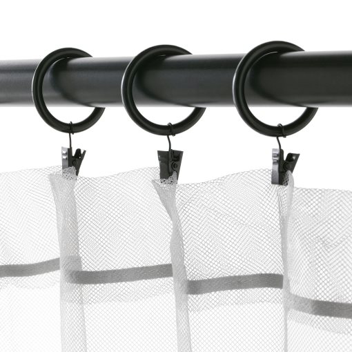 SYRLIG, curtain ring with clip and hook, 802.240.96
