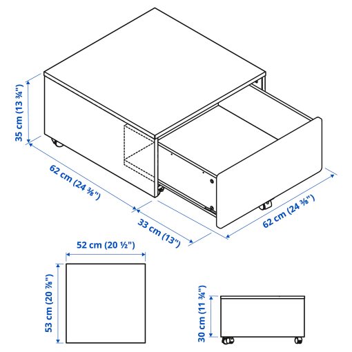 SLÄKT, storage box with castors, 803.629.74