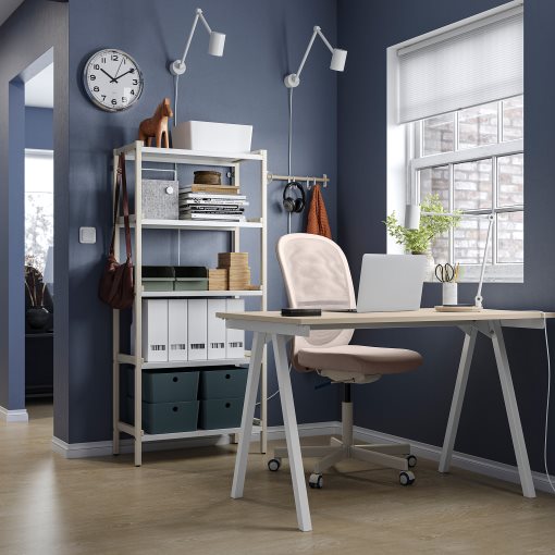 EKENABBEN, open shelving unit/ aspen, 70x34x154 cm, 804.878.13
