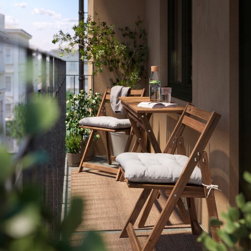 NÄMMARÖ, table and 2 chairs, folding/outdoor, 108x37 cm, 895.817.88