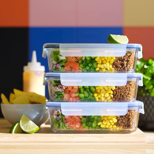IKEA 365+, food container with lid 3 pack, 1.0 l, 906.238.29