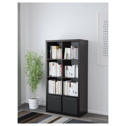 KALLAX, shelving unit with 2 inserts, 990.272.27