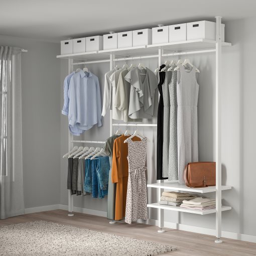 ELVARLI, wardrobe combination, 258x51x222-350 cm, 991.573.70