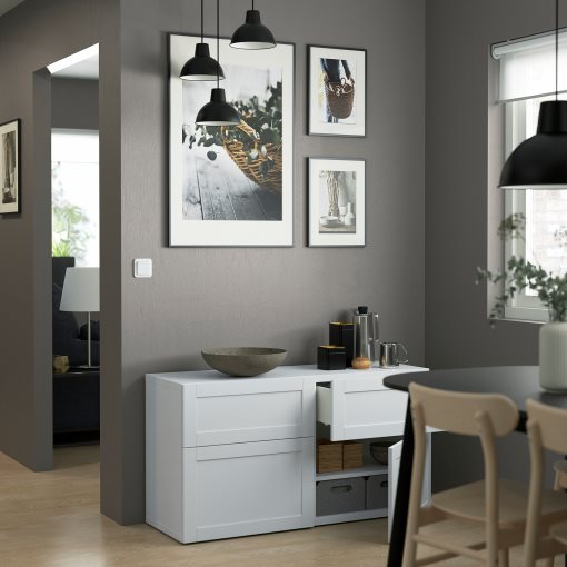 BESTÅ, storage combination with doors/drawers push-open, 120x42x65 cm, 994.126.34