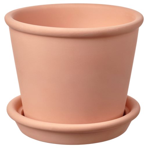 MUSKOTBLOMMA, plant pot with saucer in/outdoor, 12 cm, 004.548.83