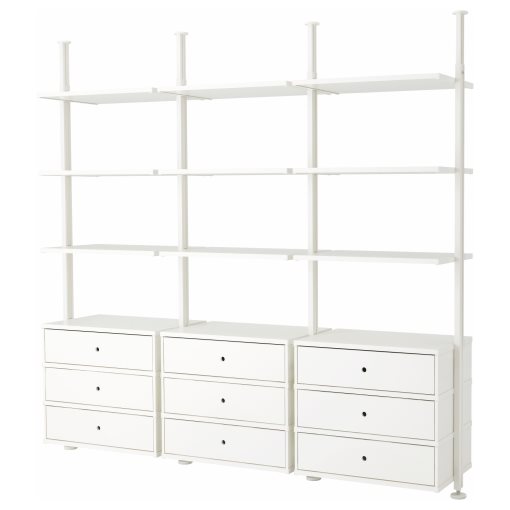 ELVARLI, open storage combination, 258x51x222-350 cm, 091.878.09