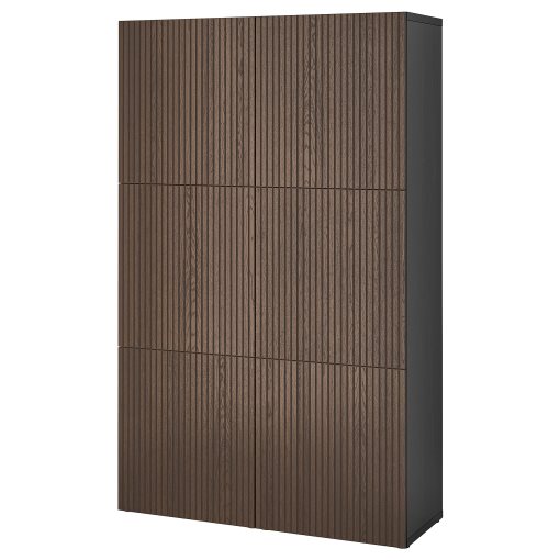 BESTÅ, storage combination with doors, 120x42x193 cm, 094.216.71