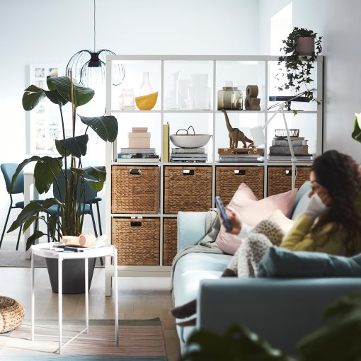 KALLAX, shelving unit with underframe, 147x164 cm, 094.427.20