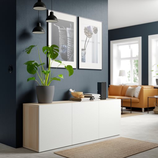 BESTÅ, σύνθεση αποθήκευσης με πόρτες, 180x42x65 cm, 293.250.08