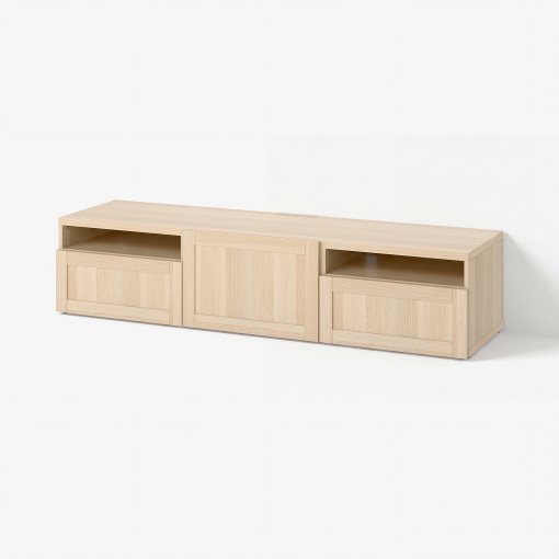 BESTÅ, TV bench with door/drawers push open, 180x42x39 cm, 294.324.85