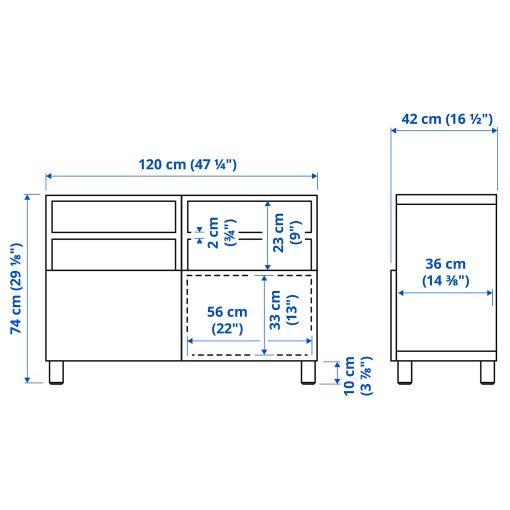 BESTÅ, έπιπλο TV με πόρτες, 120x42x78, 390.683.29