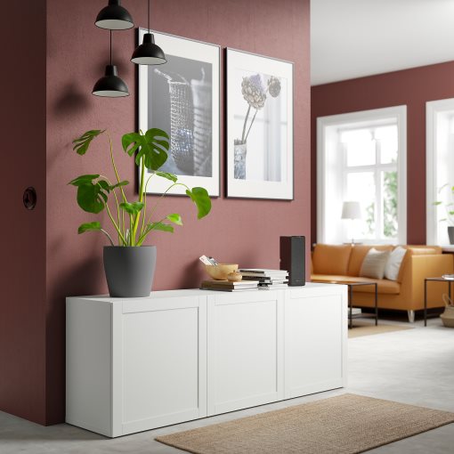 BESTÅ, σύνθεση αποθήκευσης με πόρτες, 180x42x65 cm, 393.250.03