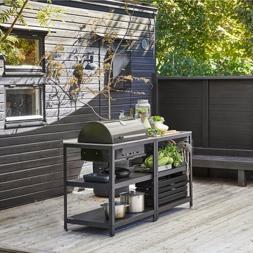 GRILLSKÄR, kitchen with charcoal bbq/outdoor, 172x61 cm, 393.849.88