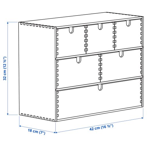 MOPPE, mini chest of drawers, 42x18x32 cm, 402.163.57