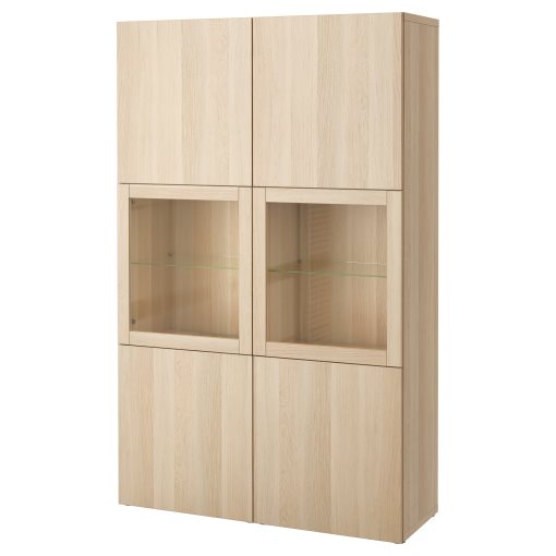 BESTÅ, storage combination w glass doors,, 120x42x193 cm, 490.898.16