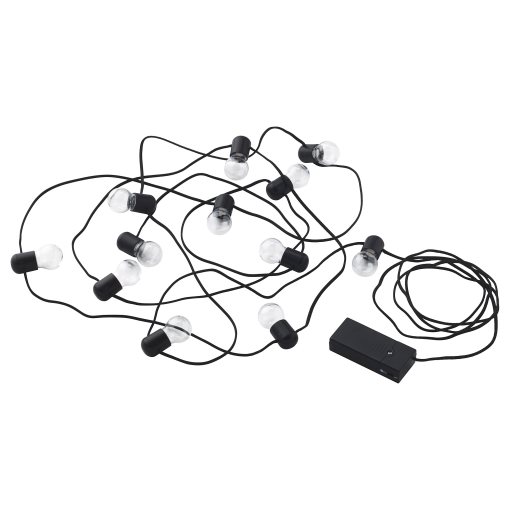 BLÖTSNÖ, LED lighting chain 12 light indoor battery-op, 504.015.09