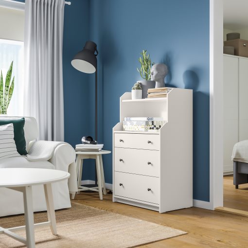 HAUGA, chest of 3 drawers with shelf,70x116 cm, 504.026.41