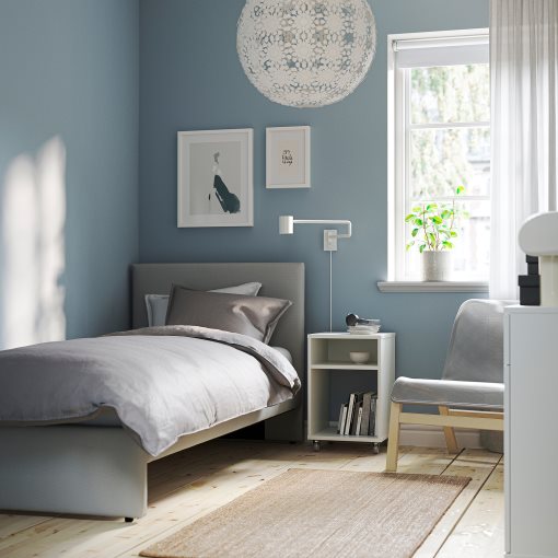 GLADSTAD, upholstered bed frame, 90x200 cm, 504.904.59