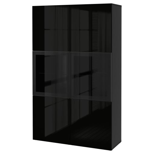 BESTÅ, storage combination w glass doors,, 120x42x193 cm, 590.594.61