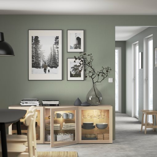 BESTÅ, σύνθεση αποθήκευσης με πόρτες, 180x42x65 cm, 593.250.40