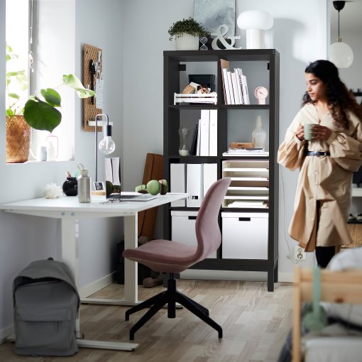 KALLAX, shelving unit with underframe, 77x164 cm, 694.426.42