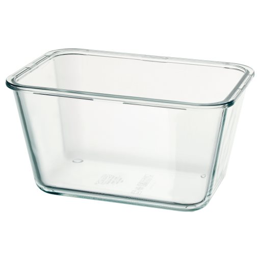 IKEA 365+, δοχείο αποθήκευσης τροφίμων ορθογώνιο/γυαλί, 1.8 l, 703.592.03