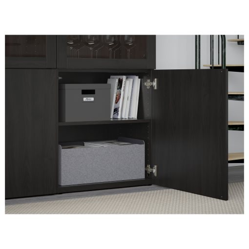 BESTÅ, storage combination w glass doors,, 120x42x193 cm, 790.592.62