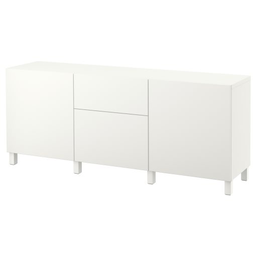 BESTÅ, storage combination with drawers soft-closing, 180x42x74 cm, 791.956.36