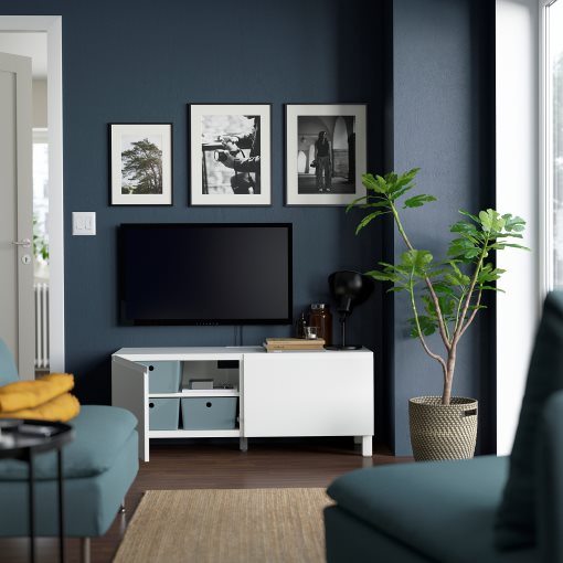 BESTÅ, TV bench with doors, 120x42x48 cm, 794.194.48
