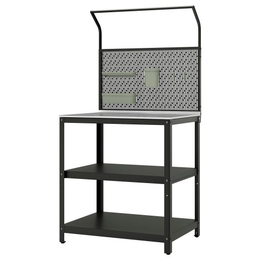 GRILLSKÄR, kitchen island with back panel/outdoor, 86x61x176 cm, 794.952.44