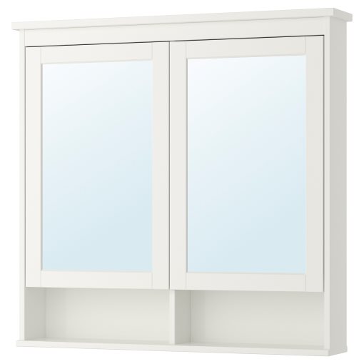 HEMNES, Ντουλάπι με καθρέφτη με 2 πόρτες, 802.176.75