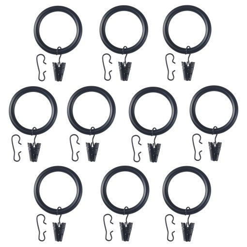 SYRLIG, curtain ring with clip and hook, 802.240.96