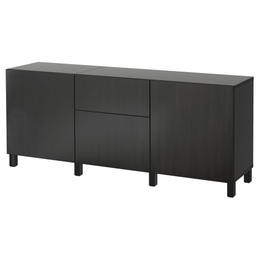 BESTÅ, storage combination with drawers soft-closing, 180x42x74 cm, 891.956.31
