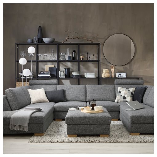 SÖRVALLEN, U-shaped sofa 4-seat, 993.041.49