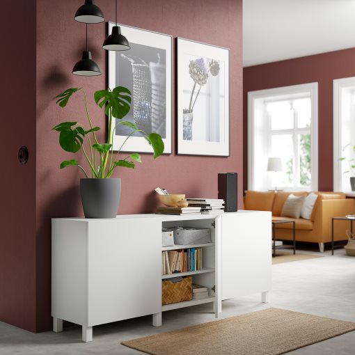BESTÅ, storage combination with doors, 180x42x74 cm, 291.397.18