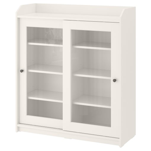 HAUGA, glass-door cabinet, 105x116 cm, 304.150.55
