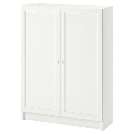 BILLY/OXBERG, bookcase with doors, 80x30x106, 492.800.42