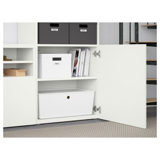 BESTÅ, TV storage combination/glass doors/drawers soft closing, 300x42x231 cm, 794.110.13