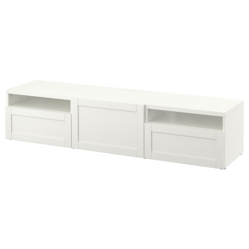 BESTÅ, TV bench with door/drawers soft closing, 180x42x39 cm, 193.285.78