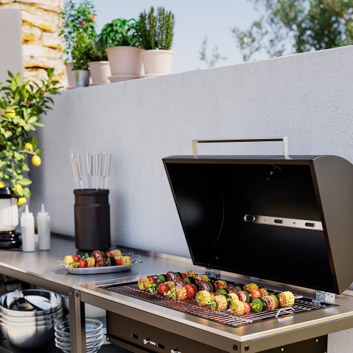 GRILLSKÄR, kitchen with charcoal bbq/outdoor, 172x61 cm, 393.849.88