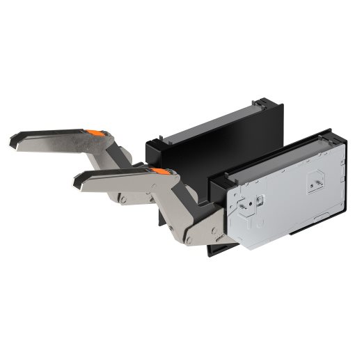 UTRUSTA, hinge with damper for horizontal door, 2 pack, 704.624.79