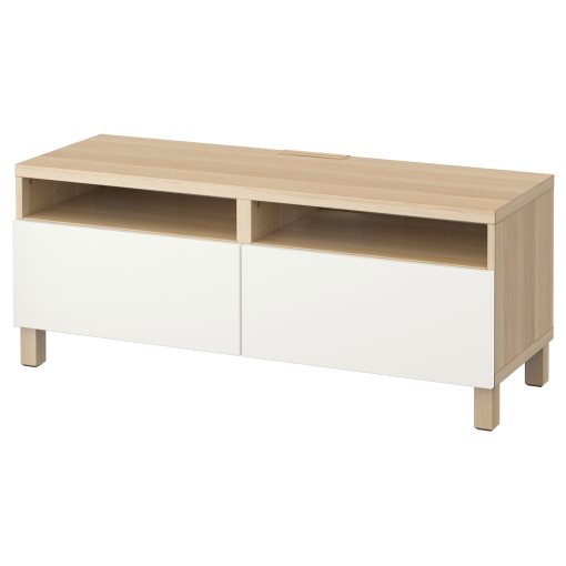 BESTÅ, TV bench with drawers soft closing, 120x42x48 cm, 791.883.20