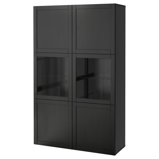 BESTÅ, storage combination w glass doors,, 120x42x193 cm, 790.594.36