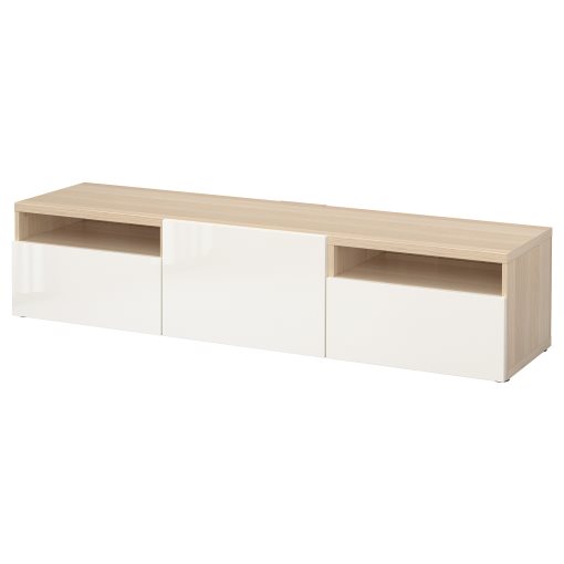 BESTÅ, TV bench with door/drawers soft closing, 180x42x39 cm, 493.286.14