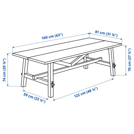 SKOGSTA, table, 160x81x74 cm, 004.526.43